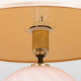 Italian swirl pink Murano glass table lamp with brass details  scaled