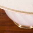 Italian swirl pink Murano glass table lamp with brass details  scaled