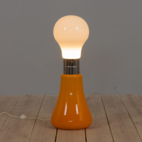 21224 Lampadaire Brillo de Carlo Nason pour Mazzega en verre de Murano blanc et orange-3 Brillo floor lamp by Carlo Nason for Mazzega in white and orange Murano glass scaled
