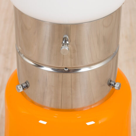 21224 Lampadaire Brillo de Carlo Nason pour Mazzega en verre de Murano blanc et orange-5 Brillo floor lamp by Carlo Nason for Mazzega in white and orange Murano glass scaled