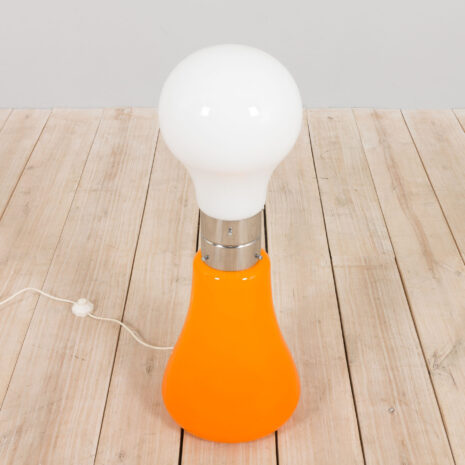 21224 Lampadaire Brillo de Carlo Nason pour Mazzega en verre de Murano blanc et orange-7 Brillo floor lamp by Carlo Nason for Mazzega in white and orange Murano glass scaled