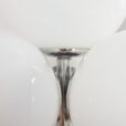 Italian Space Age table lamp in chrome and opaline glass in style of Goffredo Reggiani scaled