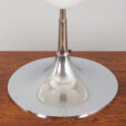 Italian Space Age table lamp in chrome and opaline glass in style of Goffredo Reggiani scaled