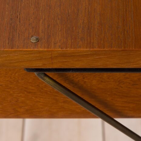 21237 Duńska doskonała szafka ścienna z drewna tekowego z biurkiem z 2 szufladami-10 Danish excellent teak wall unit with a desk with drawers scaled