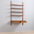 Danish excellent teak wall unit with a desk with drawers scaled