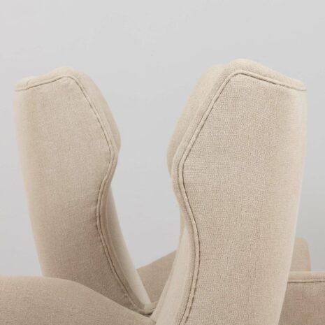 21247 Pair of Gio Ponti Wingback lounge chairs reupholstered in Belgium linen -8 Pair of Gio Ponti Wingback lounge chairs reupholstered in Belgium linen scaled