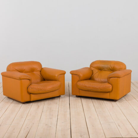 21249 Para foteli wypoczynkowych De Sede DS 101-3 Pair of De Sede DS lounge chairs scaled