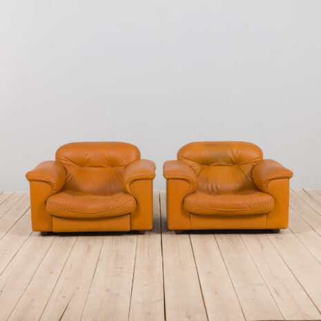 21249 Para foteli wypoczynkowych De Sede DS 101 - 4 szt. Pair of De Sede DS lounge chairs scaled