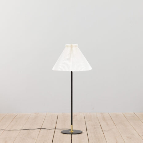 21250 Black Le Klint floor lamp with brass details, Denmark-1 Black Le Klint floor lamp with brass details Denmark scaled