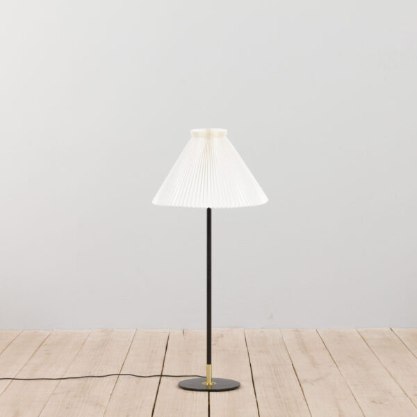Black Le Klint floor lamp with brass details Denmark  scaled