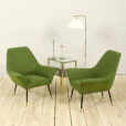 pair of green Italian armchairs Gigi Radice scaled