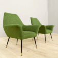 pair of green Italian armchairs Gigi Radice scaled