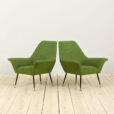 pair of green Italian armchairs Gigi Radice scaled