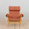 Pernilla lounge chair in new cotton upholstery Bruno Mathsson scaled