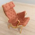 Pernilla lounge chair in new cotton upholstery Bruno Mathsson scaled