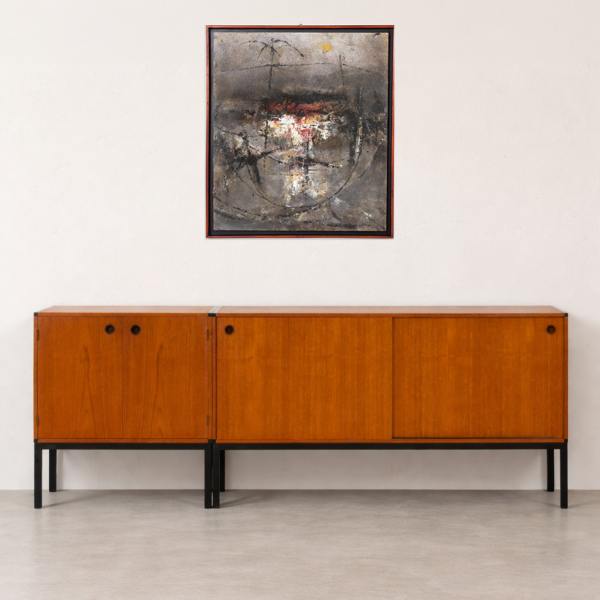 Aksel Kjersgaard Teak Sideboard Set, Denmark, 1960s