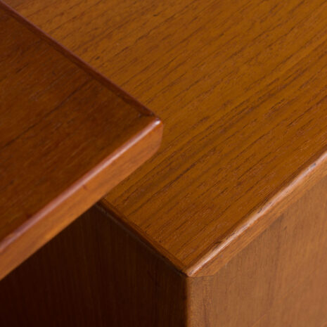 21079 Teak Wall Unit with a Bar Cabinet, Tambour doors cabinet and a chest of drawers and 7 shelves by Thygesen _ Sørensen for Hansen and Guldborg, 1960s-20 Teak Wall Unit with a Bar Cabinet Tambour doors cabinet and a chest of drawers and shelves by Thygesen Sorensen for Hansen and Guldborg s scaled