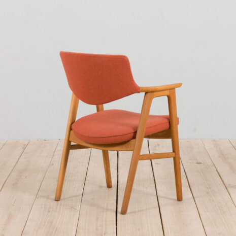 21201 Danish vintage mid century oak side chair reupholstered-5 Danish vintage mid century oak side chair reupholstered scaled