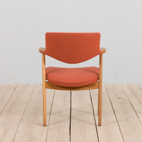 21201 Danish vintage mid century oak side chair reupholstered-6 Danish vintage mid century oak side chair reupholstered scaled