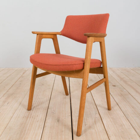 21201 Danish vintage mid century oak side chair reupholstered-7 Danish vintage mid century oak side chair reupholstered scaled