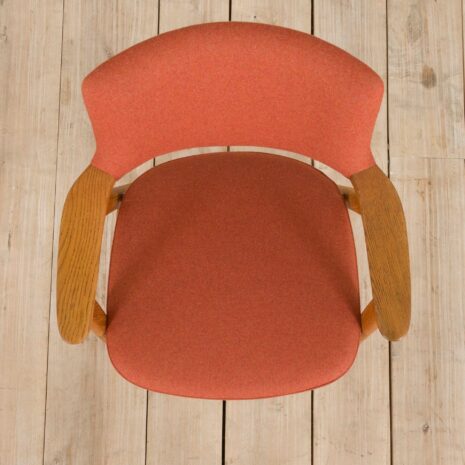 21201 Danish vintage mid century oak side chair reupholstered-9 Danish vintage mid century oak side chair reupholstered scaled