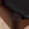 Kai Kristiansen rosewood desk chair in reupholstered in soft black leather Denmark s scaled