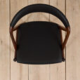 Kai Kristiansen rosewood desk chair in reupholstered in soft black leather Denmark s scaled
