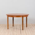 Mid century Danish Round teak extension table with hidden leaves s scaled