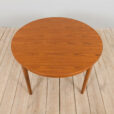 Mid century Danish Round teak extension table with hidden leaves s scaled