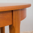 Mid century Danish Round teak extension table with hidden leaves s scaled