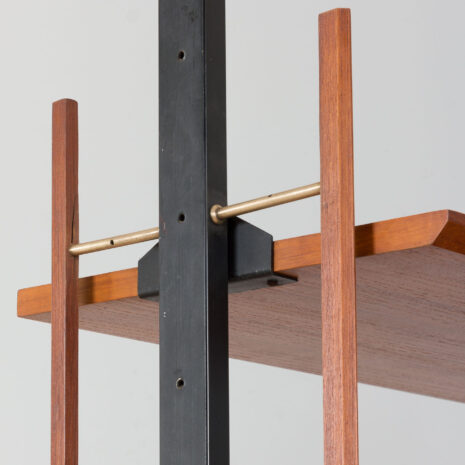 21264 Itailan mid century free standing teak wall unit with brass details, 1960s-13 Itailan mid century free standing teak wall unit with brass details s scaled