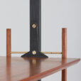 Itailan mid century free standing teak wall unit with brass details s scaled