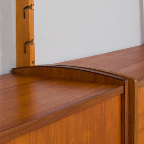 21268 Three bay Teak Ergo Modular Wall Unit with 6 cabinets by John Texmon for Blindheim Møbelfabrikk, 1970s-15 Three bay Teak Ergo Modular Wall Unit with cabinets by John Texmon for Blindheim Mobelfabrikk s scaled