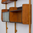 Two bay Teak Ergo Modular Wall Unit with Shelves Cabinets by John Texmon for Blindheim Mobelfabrikk s scaled