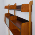 Two bay Teak Ergo Modular Wall Unit with Shelves Cabinets by John Texmon for Blindheim Mobelfabrikk s scaled