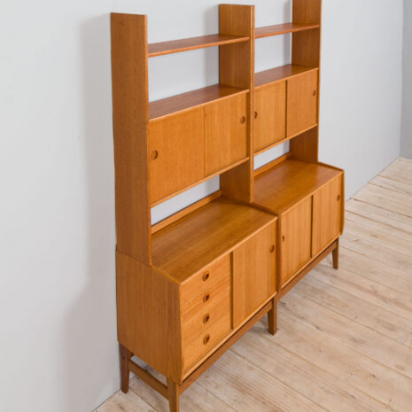 21270 Two free standing Scandinavian teak bookcase cabinets, Norway, 1960s-13 Two free standing Scandinavian teak bookcase cabinets Norway s scaled