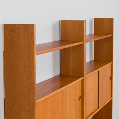 21270 Two free standing Scandinavian teak bookcase cabinets, Norway, 1960s-18 Two free standing Scandinavian teak bookcase cabinets Norway s scaled