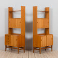 Two free standing Scandinavian teak bookcase cabinets Norway s scaled