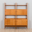 Two free standing Scandinavian teak bookcase cabinets Norway s scaled