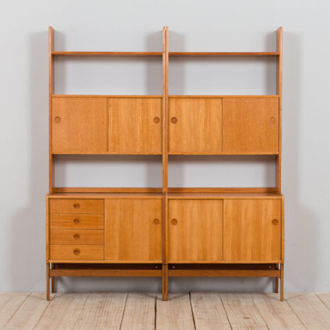 21270 Two free standing Scandinavian teak bookcase cabinets, Norway, 1960s-3 Two free standing Scandinavian teak bookcase cabinets Norway s scaled