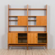 Two free standing Scandinavian teak bookcase cabinets Norway s scaled