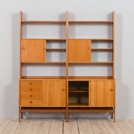 21270 Two free standing Scandinavian teak bookcase cabinets, Norway, 1960s-5 Two free standing Scandinavian teak bookcase cabinets Norway s scaled