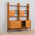 Two free standing Scandinavian teak bookcase cabinets Norway s scaled