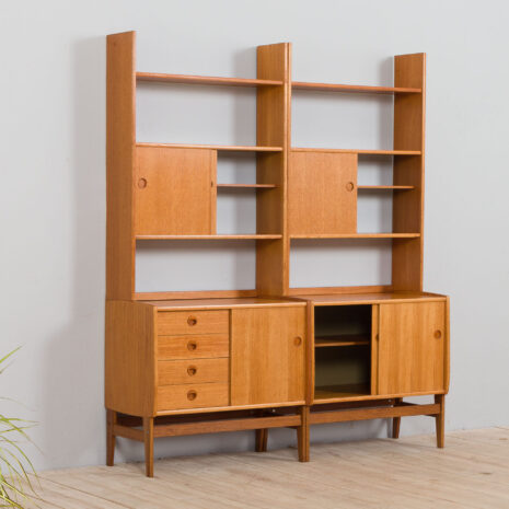 21270 Two free standing Scandinavian teak bookcase cabinets, Norway, 1960s-6 Two free standing Scandinavian teak bookcase cabinets Norway s scaled