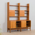 Two free standing Scandinavian teak bookcase cabinets Norway s scaled