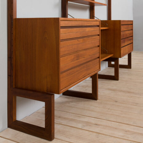 21273 Free standing Cadovius Royal System Shelving Unit in teak by P. Cadovius for Cado, 1960s-11 Free standing Cadovius Royal System Shelving Unit in teak by P