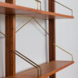 Free standing Cadovius Royal System Shelving Unit in teak by P