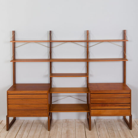 21273 Free standing Cadovius Royal System Shelving Unit in teak by P. Cadovius for Cado, 1960s-17 Free standing Cadovius Royal System Shelving Unit in teak by P