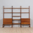 Free standing Cadovius Royal System Shelving Unit in teak by P