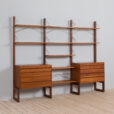 Free standing Cadovius Royal System Shelving Unit in teak by P